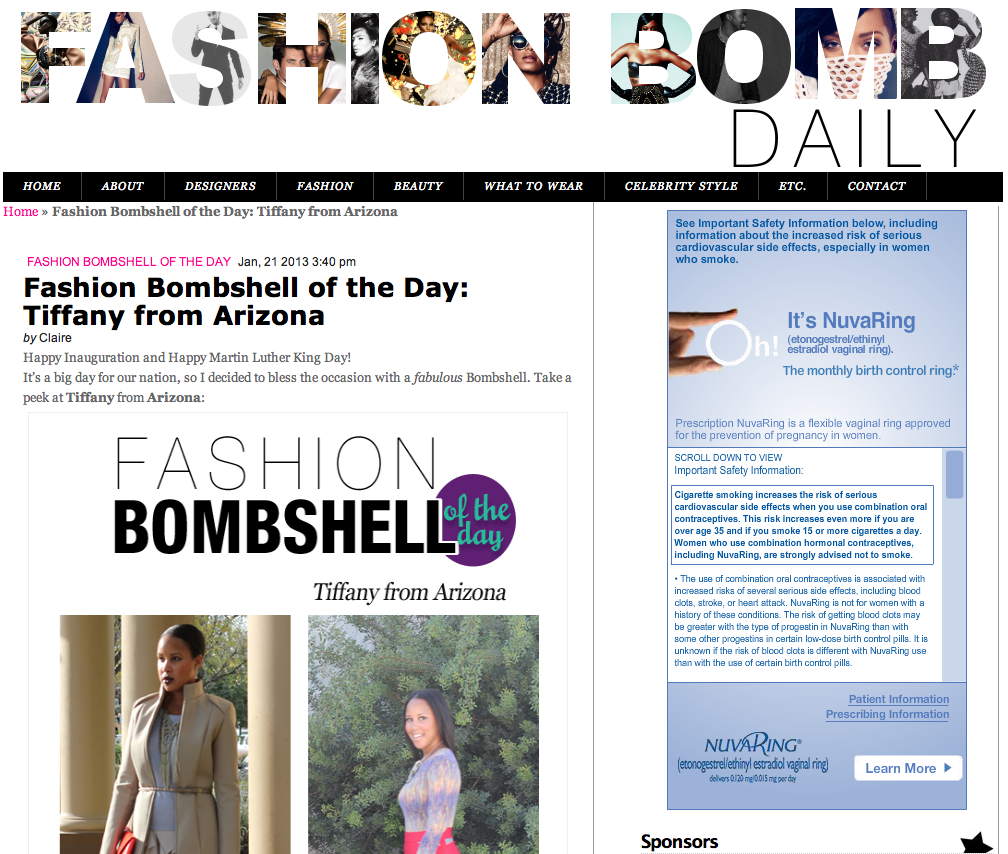 Fashion Bomb Daily: Fashion Bombshell of the Day: Tiffany from Arizona