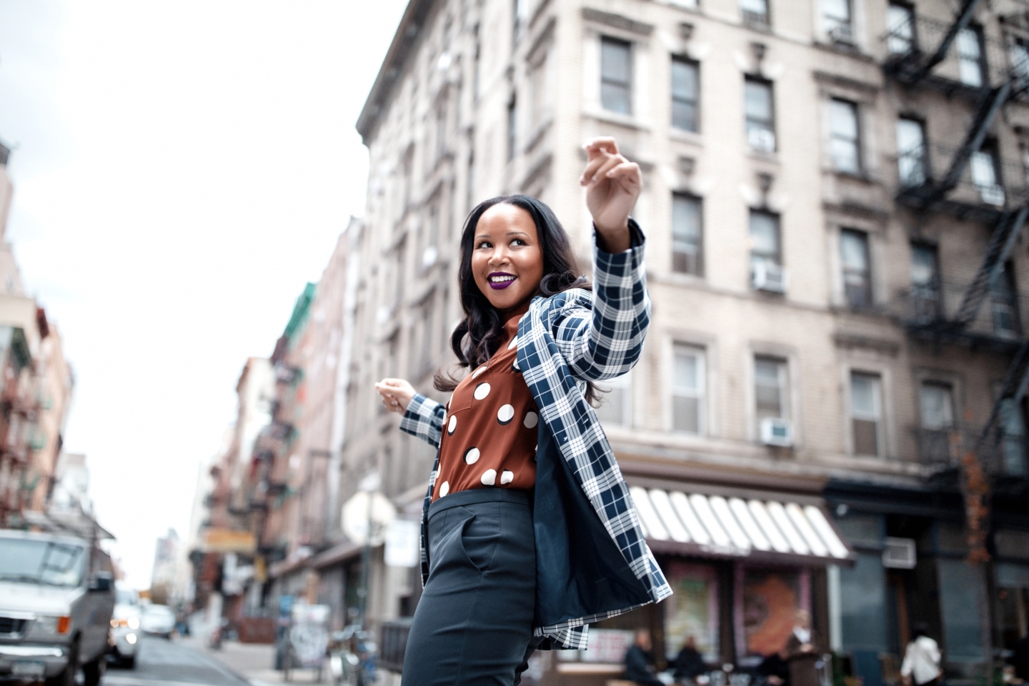 Primark Polka Dot Shirt Plaid Jacket