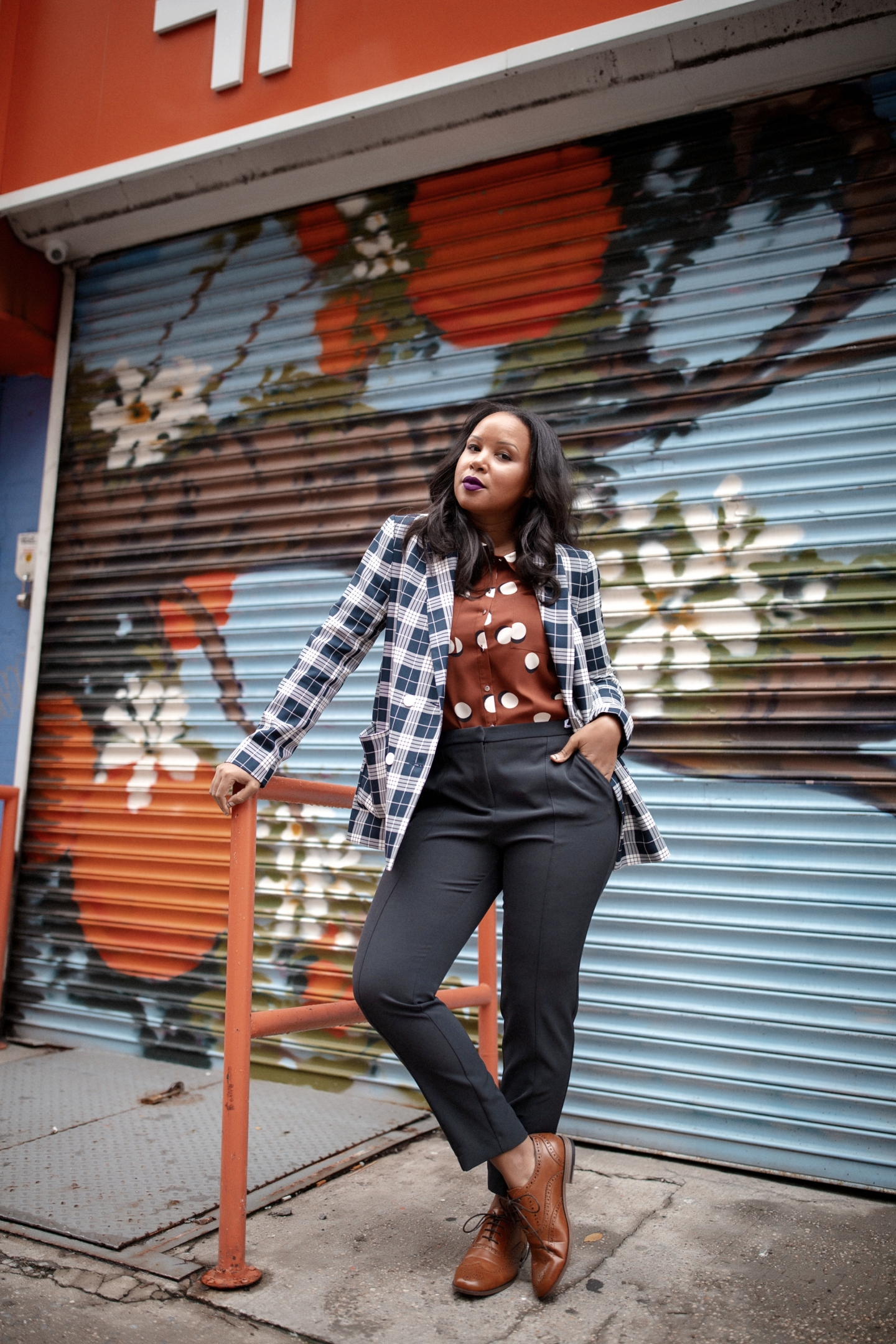 Primark Polka Dot Shirt Plaid Jacket