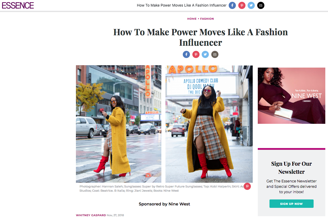 Essence Magazine: Power Moves Like a Fashion Influencer